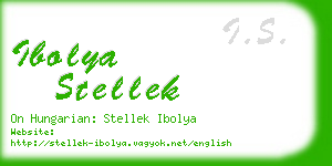 ibolya stellek business card